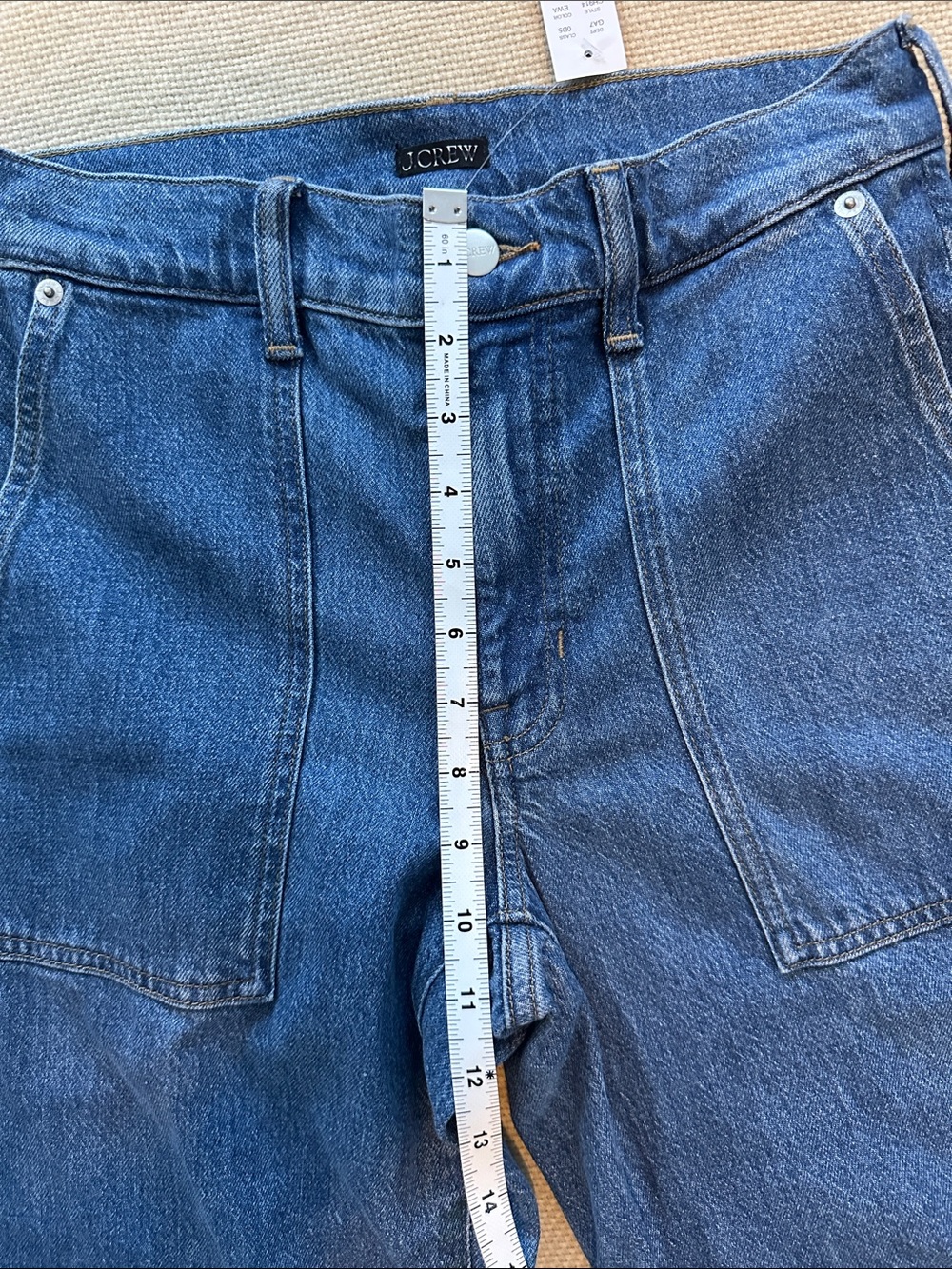 NWT J.Crew Camp-Pocket Wide-Leg Jeans Elaine Wash High Rise 24 (Best fit SZ 25) - Picture 7 of 10